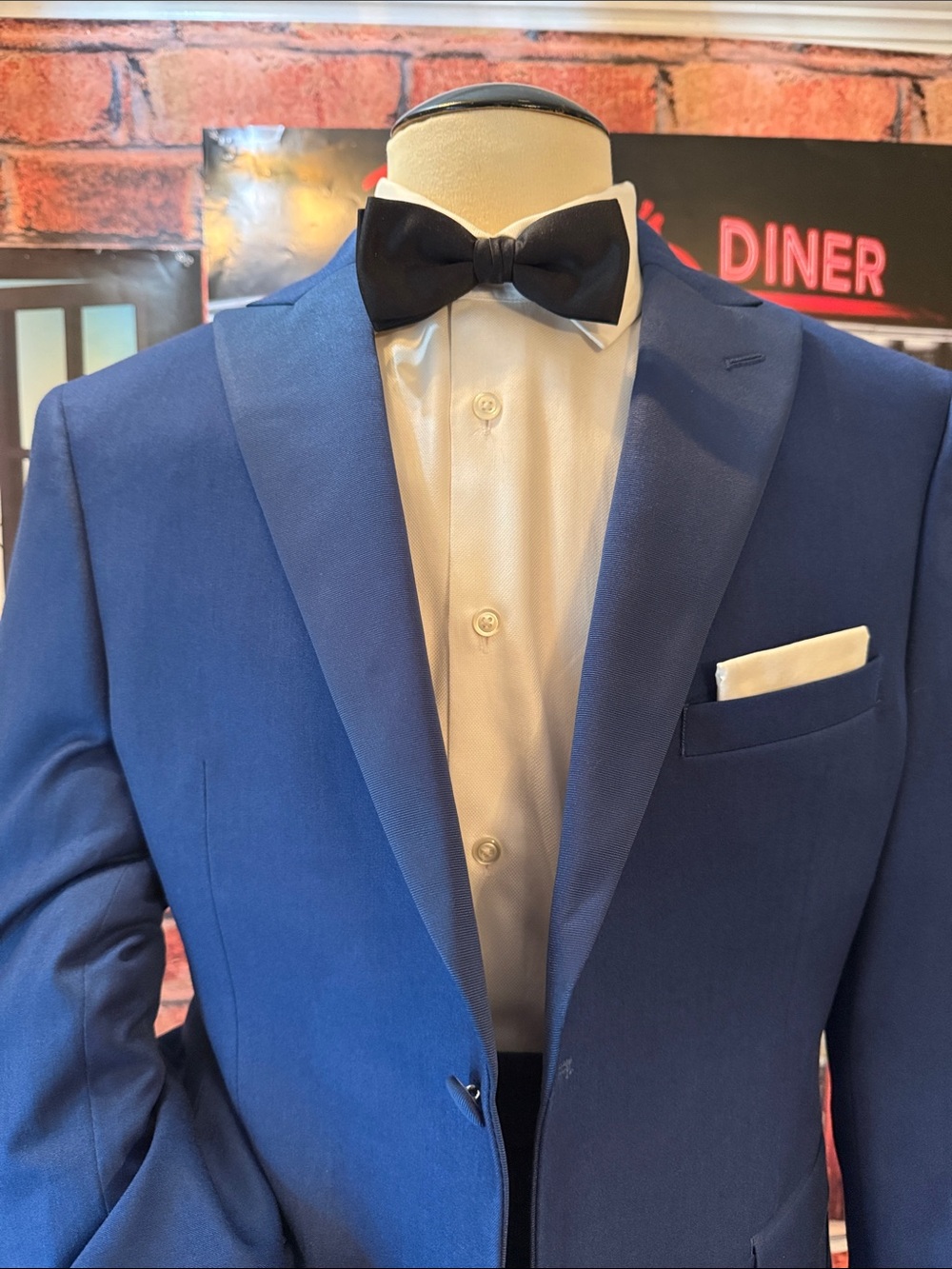 Alfani Slim Fit French Blue Tuxedo Coat